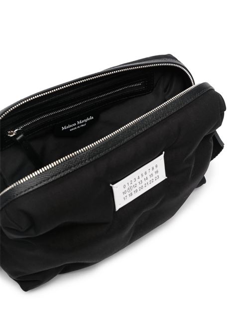 Black leather trim padded clutch Maison Margiela | SB2WG0010P1511T8013